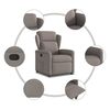vidaXL Fauteuil verstelbaar stof taupe