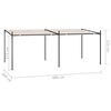 vidaXL Prieel met uittrekbaar dak 600x300x233 cm cr&egrave;mekleurig