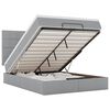 vidaXL Ottoman bed met matras en LED's 140x190cm stof lichtgrijs