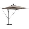 vidaXL Parasol 249 x 249 x 250 cm Polyester en Aluminium Taupe
