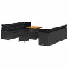 vidaXL Tuin Sofa Set 11 st 10-Aantal zitplaatsen Zwart