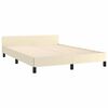 vidaXL Bedframe met hoofdeinde zonder matras 140x190 cm cr&egrave;mekleurig