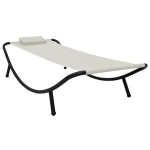 vidaXL Tuinbed 200x90 cm staal cr&egrave;me