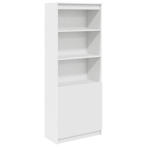 vidaXL Hoge kast 70x35x180 cm bewerkt hout wit