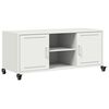 vidaXL Tv-meubel 100,5x39x43,5 cm staal wit