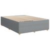 vidaXL Boxspring met matras stof lichtgrijs 140x190 cm