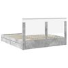 vidaXL Opslag bed met hoofdeinde Beton Grijs 180 x 200 cm Bewerkt hout