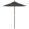 vidaXL Parasol met houten paal 196x231 cm antracietkleurig