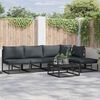 vidaXL Tuin Sofa Set met kussen 6 pcs Zwart Aluminium