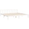 vidaXL Bedframe met hoofdbord massief hout wit