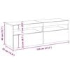 vidaXL Tv-meubelen 2 st met LED-verlichting 60x35x40 cm wit