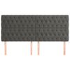 vidaXL Hoofdbord donkergrijs 180x7x118/128 cm Fluweel