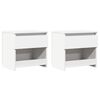 vidaXL Nachtkastjes 2 st 40x30x39 cm bewerkt hout wit