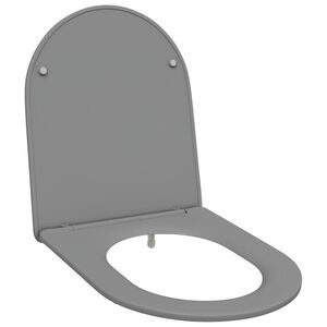 vidaXL Toiletzitting Grijs 44 x 36,4 x 3,4 cm Duroplast