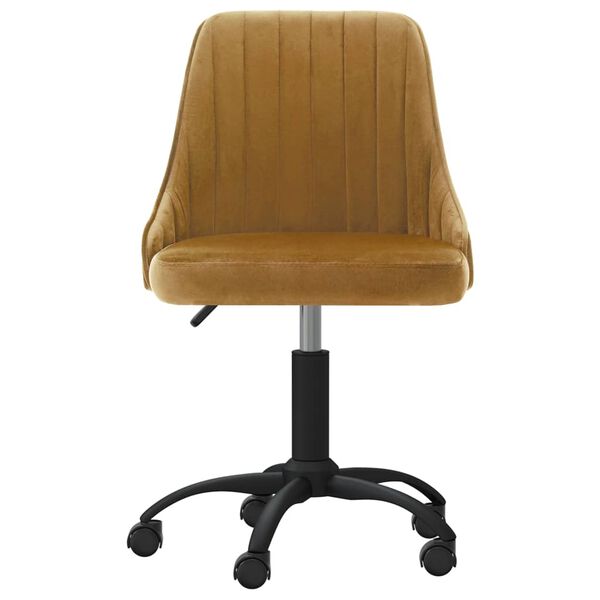 vidaXL Eetkamerstoelen draaibaar 4 st fluweel bruin