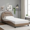 vidaXL Bedframe "Viana" met LED zonder matras cappuccino 100x200 cm
