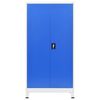 vidaXL Kantoorkast 90x40x180 cm metaal grijs en blauw