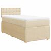 vidaXL Boxspring met matras stof cr&egrave;mekleurig 100x200 cm