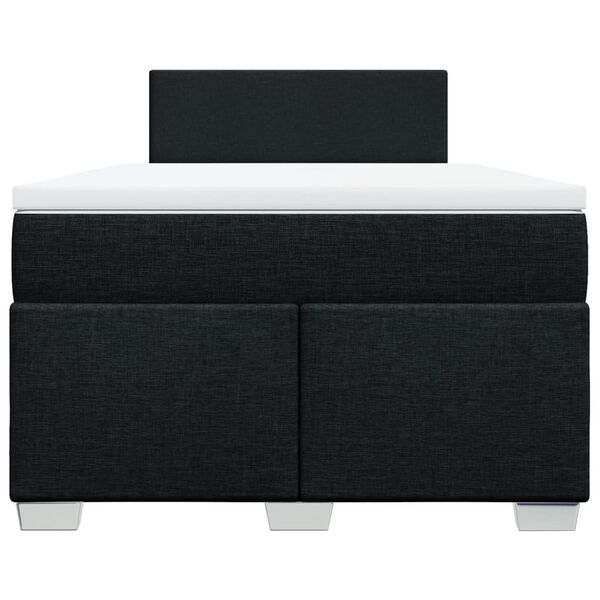 vidaXL Boxspring met matras stof zwart 120x190 cm