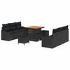 vidaXL Tuin Sofa Set 9 st 8-Aantal zitplaatsen Zwart