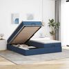 vidaXL Ottoman bed met matrassen 160x200cm stof blauw