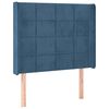 vidaXL Boxspring met matras en LED fluweel donkerblauw 90x190 cm