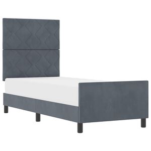 vidaXL Boxspringbed met hoofdeinde Donkergrijs 80 x 200 cm Fluweel