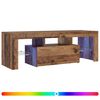 vidaXL Tv-meubel met LED 120x36,5x40 cm bewerkt hout oud hout