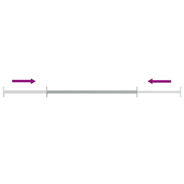 vidaXL Barrièrestang verstelbaar 710-1200 mm