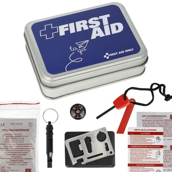FIRST AID ONLY 22-delige EHBO-set To Go metaal