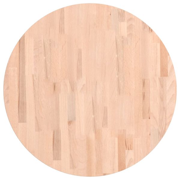 vidaXL Tafelblad rond &Oslash;70x2,5 cm massief beukenhout