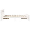 vidaXL Bedframe met hoofdeinde Wit 120 x 190 cm Bewerkt hout