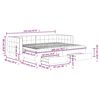 vidaXL Slaapbank met onderschuifbed en lades 80x200 cm fluweel geel