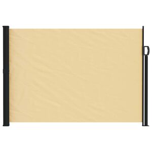 vidaXL Uittrekbaar Zijscherm Zand 300 x 117 cm Polyester