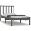 vidaXL Bedframe massief grenenhout grijs 100x200 cm