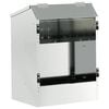 vidaXL Konijnenvoer Zilver 64,5 x 25,5 x 45,5 cm Gegalvaniseerd staal