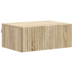 vidaXL Wandbeugel Bedkast Sonoma Eiken 49 x 34,5 x 20 cm Bewerkt hout