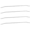 vidaXL Zeildoekbevestiging voor aanhangwagens 4 zilver 136-218 cm