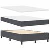 vidaXL Boxspringbed Donkergrijs en Wit 120 x 190 cm Katoen Stof