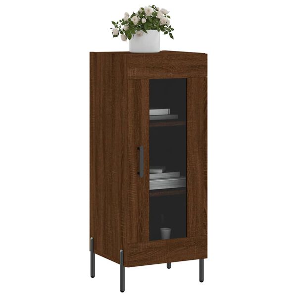 vidaXL Dressoir 34,5x34x90 cm bewerkt hout bruin eikenkleur