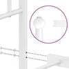 vidaXL Bedframe met hoofd- en voeteneinde&nbsp;metaal wit 120x190 cm