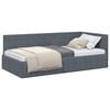 vidaXL Hoekbedframe Donkergrijs 100 x 200 cm Fluweel