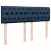 vidaXL Boxspring met matras stof blauw 140x190 cm