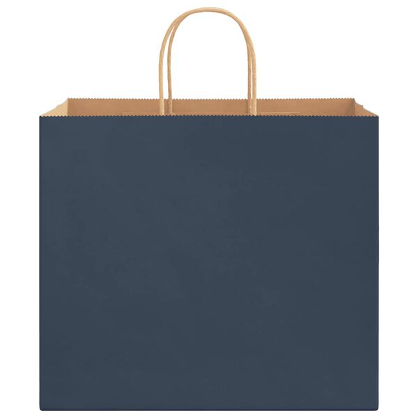 vidaXL Papieren zakken 250 st met hengsels 32x22x28 cm blauw