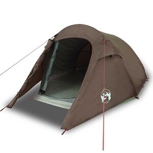 vidaXL Tunneltent 2-persoons waterdicht bruin