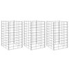 vidaXL Gabion plantenbakken 3 st verhoogd 30x30x50 cm ijzer
