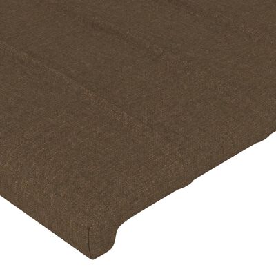 vidaXL Hoofdbord met randen 103x16x118/128 cm stof donkerbruin