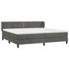 vidaXL Boxspring met matras fluweel donkergrijs 200x200 cm