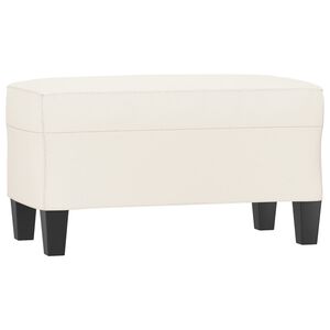 vidaXL Bankje 70x35x41 cm kunstleer cr&egrave;mekleurig