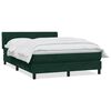 vidaXL Boxspring met matras fluweel donkergroen 160x210 cm